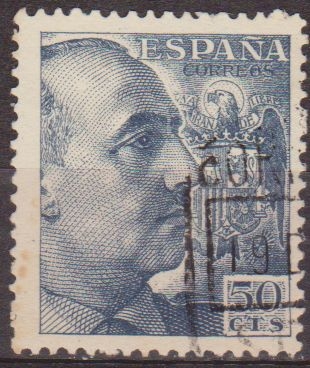 z vendido ESPAÑA 1940 927 Sello General Franco 50c Usado Espana Spain Espagne Spagna Spanje Spanien 